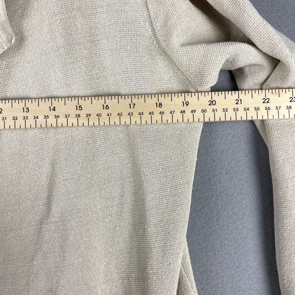 J Crew Juliette Collarless Linen Blend Sweater Blazer Women Medium Beige Minimal - Picture 6 of 14